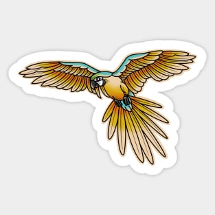 FLYING MACAW Sticker